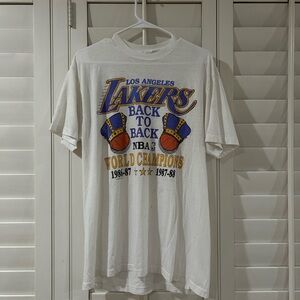 Vintage Lakers Back to Back Champions Tee